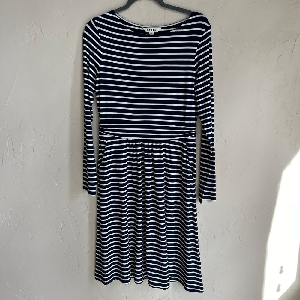 Women's Black and White Striped Dress